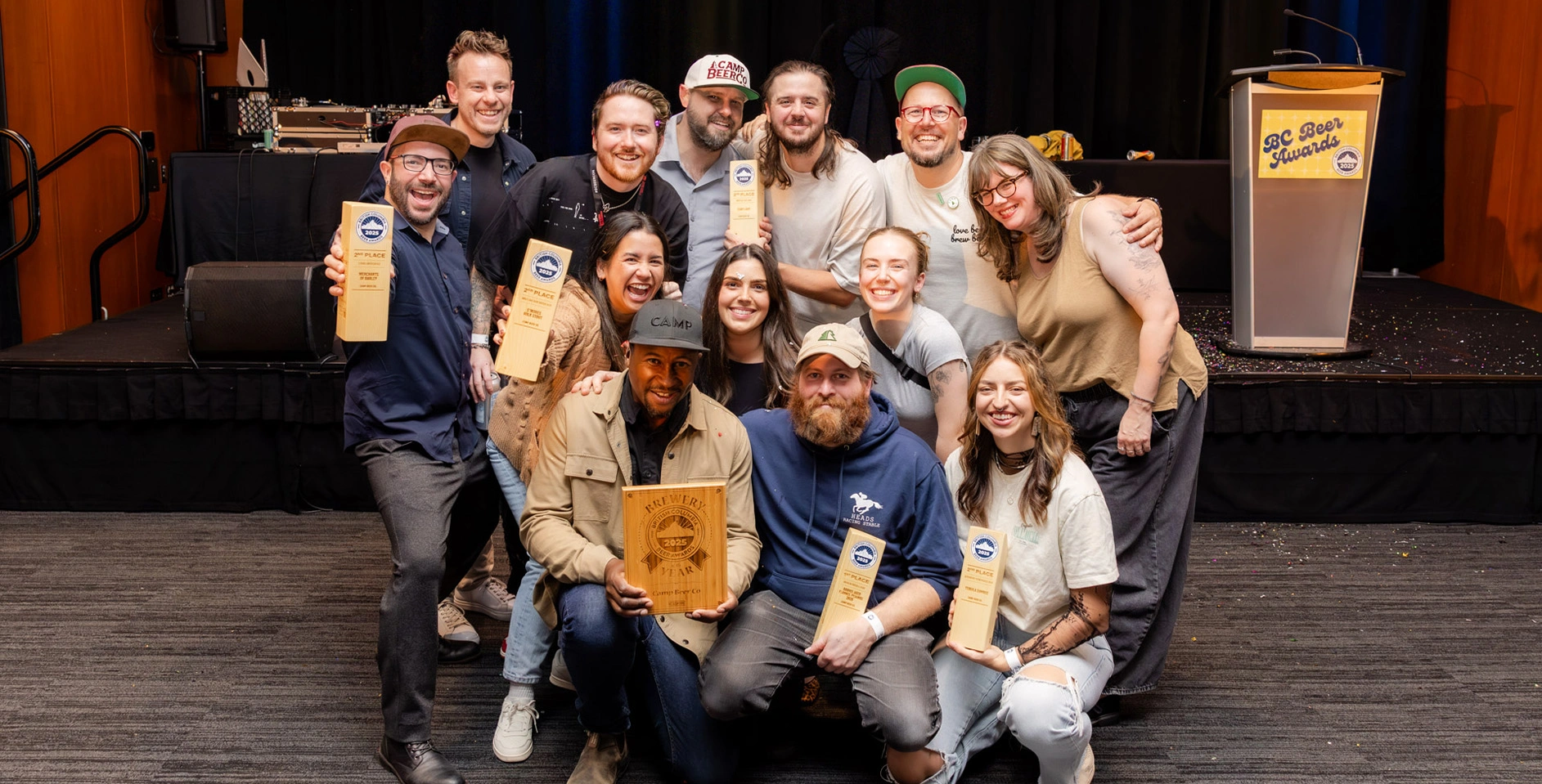 Camp Beer Co. crew at the 2025 BC Beer Awards